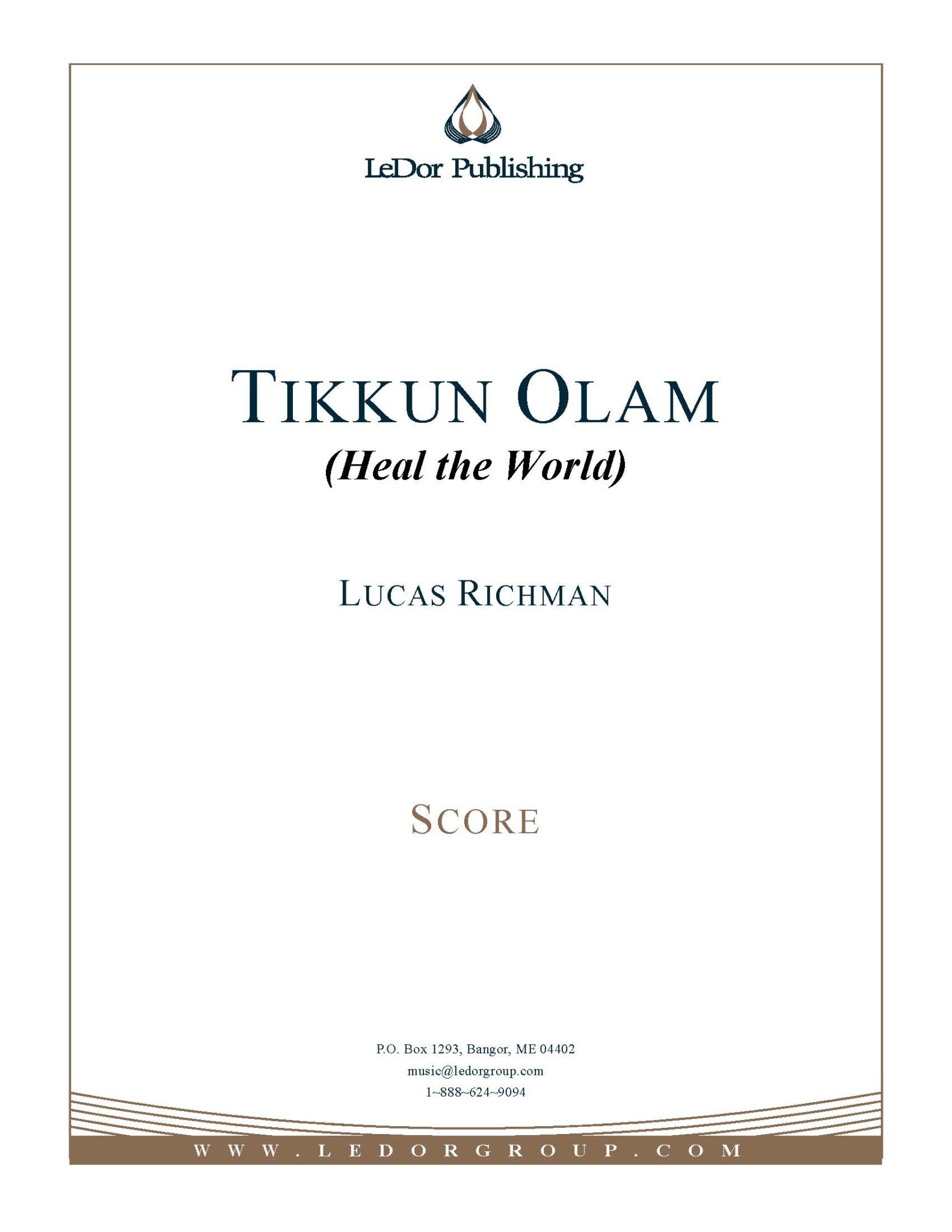 Tikkun Olam (Heal the World) - LeDor Publishing